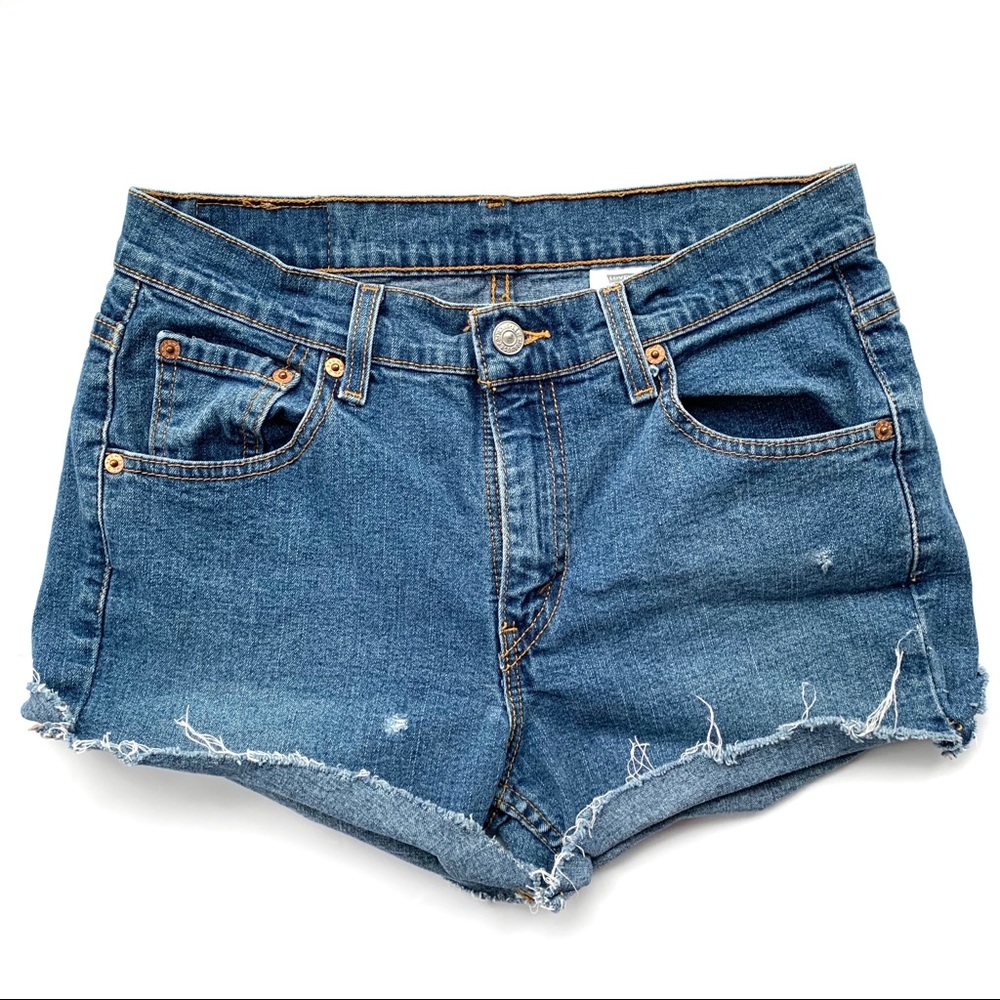 Vintage Levis Distressed High Waist Raw Folded Hem